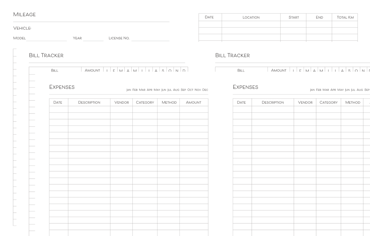 Tiffany Small Business Bookkeeping Notebook