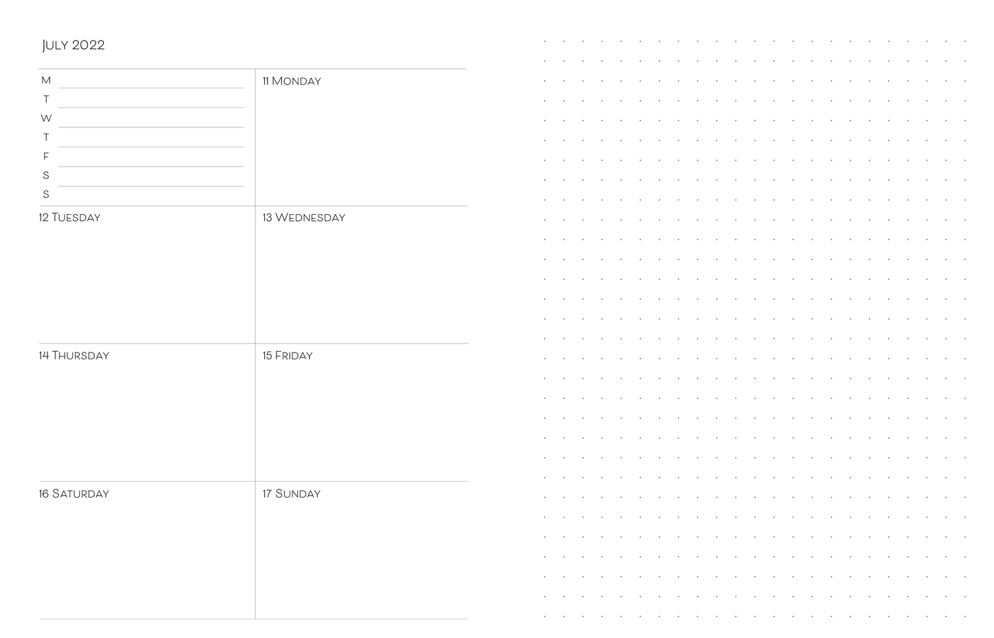 Charcoal Grey Planner