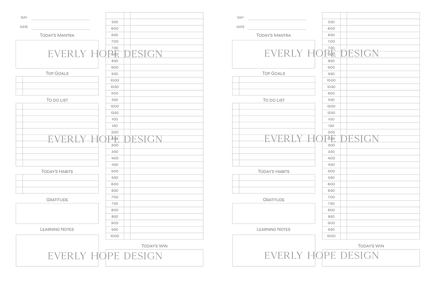 Black Coil Collection - Planner with Custom Text