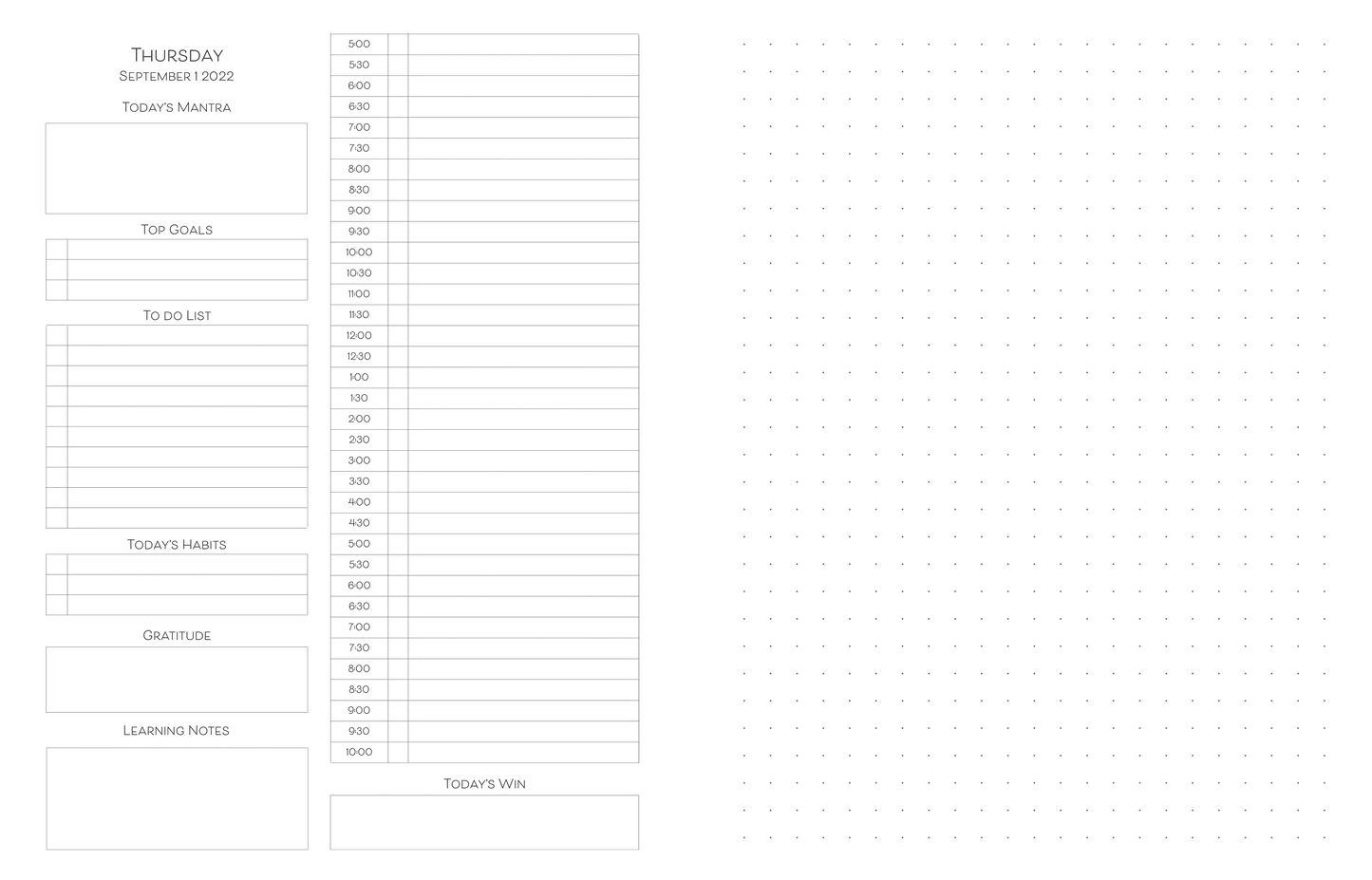Black Coil Collection - Planner with Custom Text