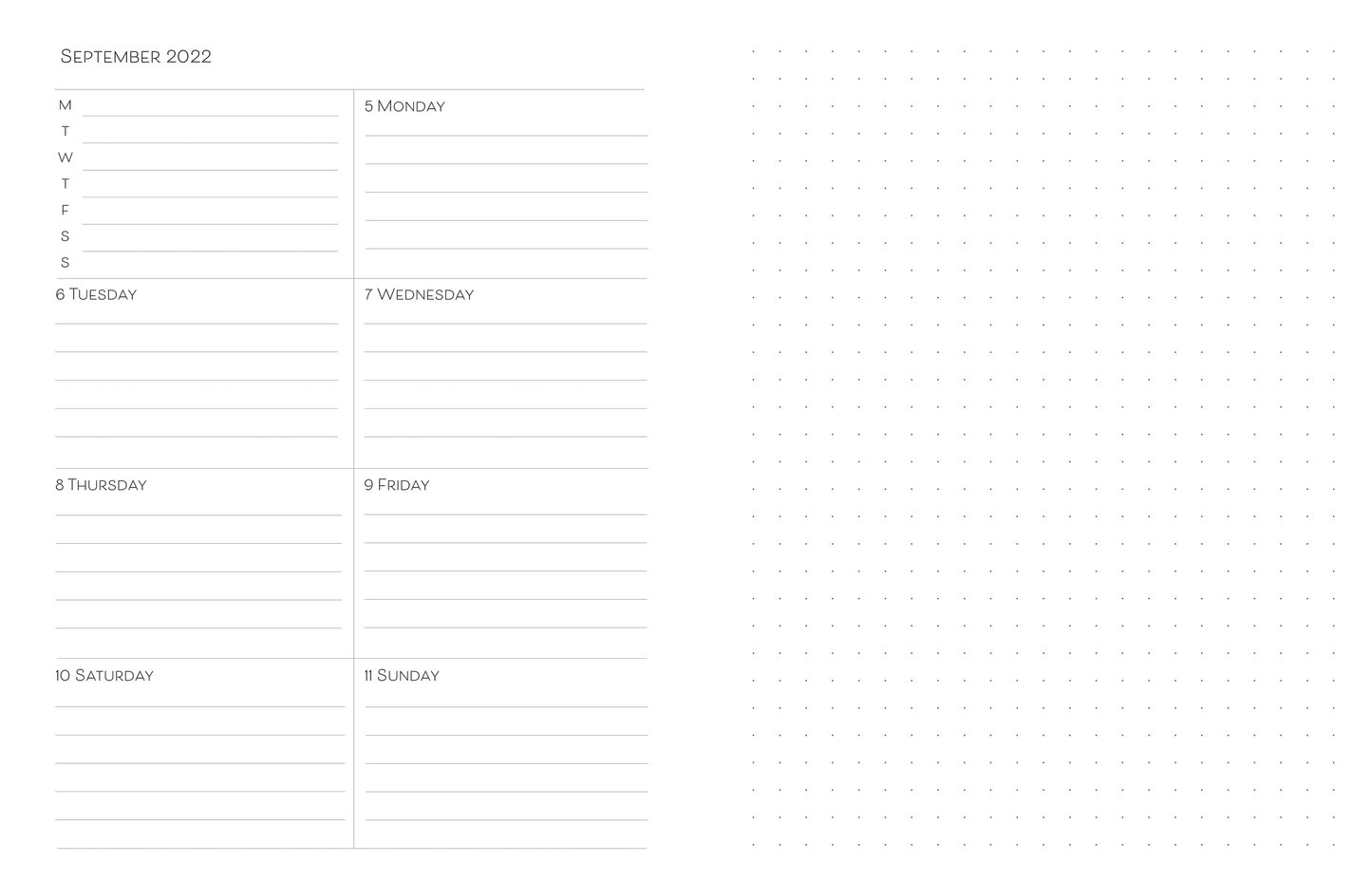 Blue Grey Planner