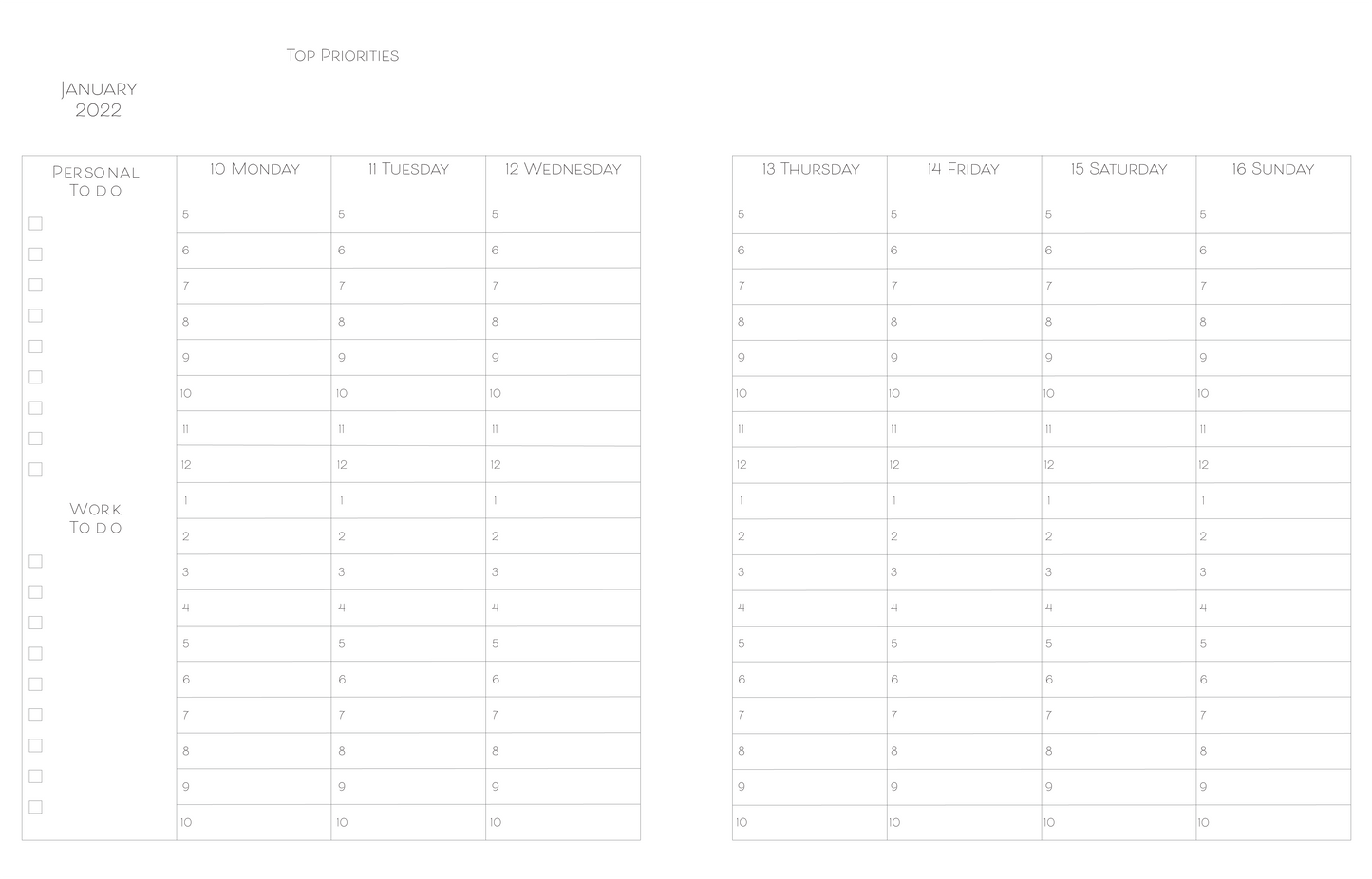 Black Coil Collection - Planner with Custom Text