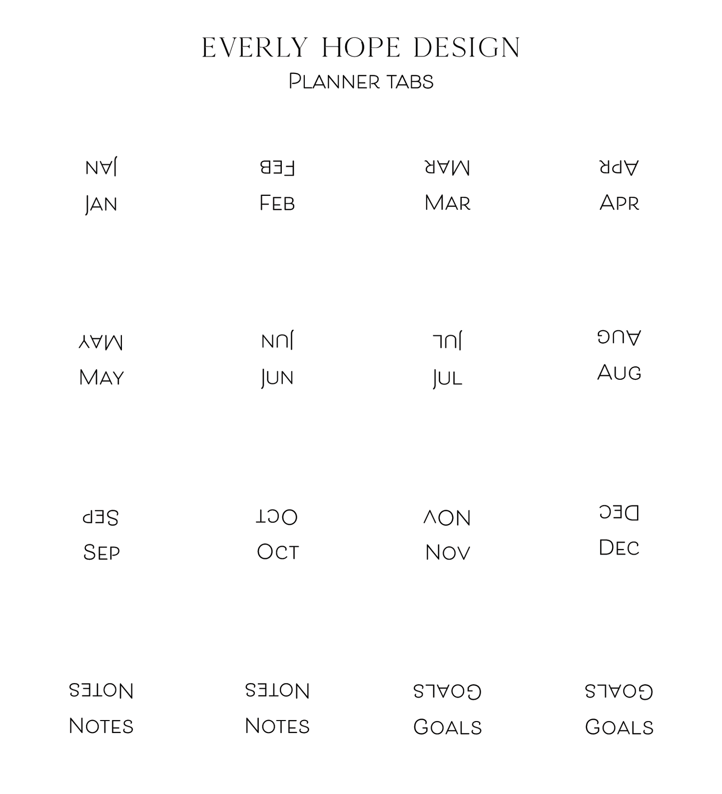 Gloss Monthly Tabs