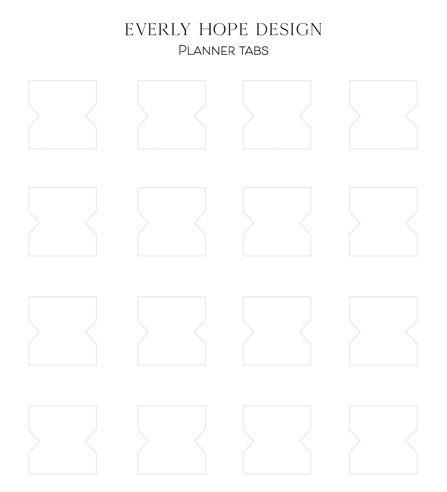 Matte Blank Tabs