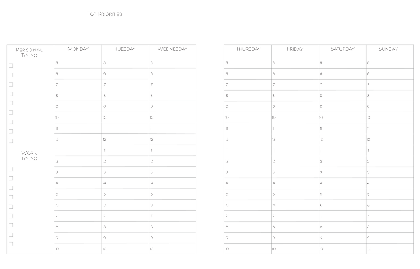 Blue Grey Planner