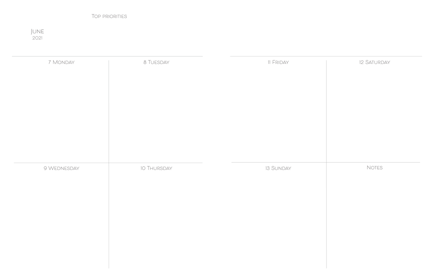 Blue Grey Planner