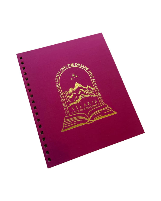 ACOTAR - Linen Notebook - Magenta Sky