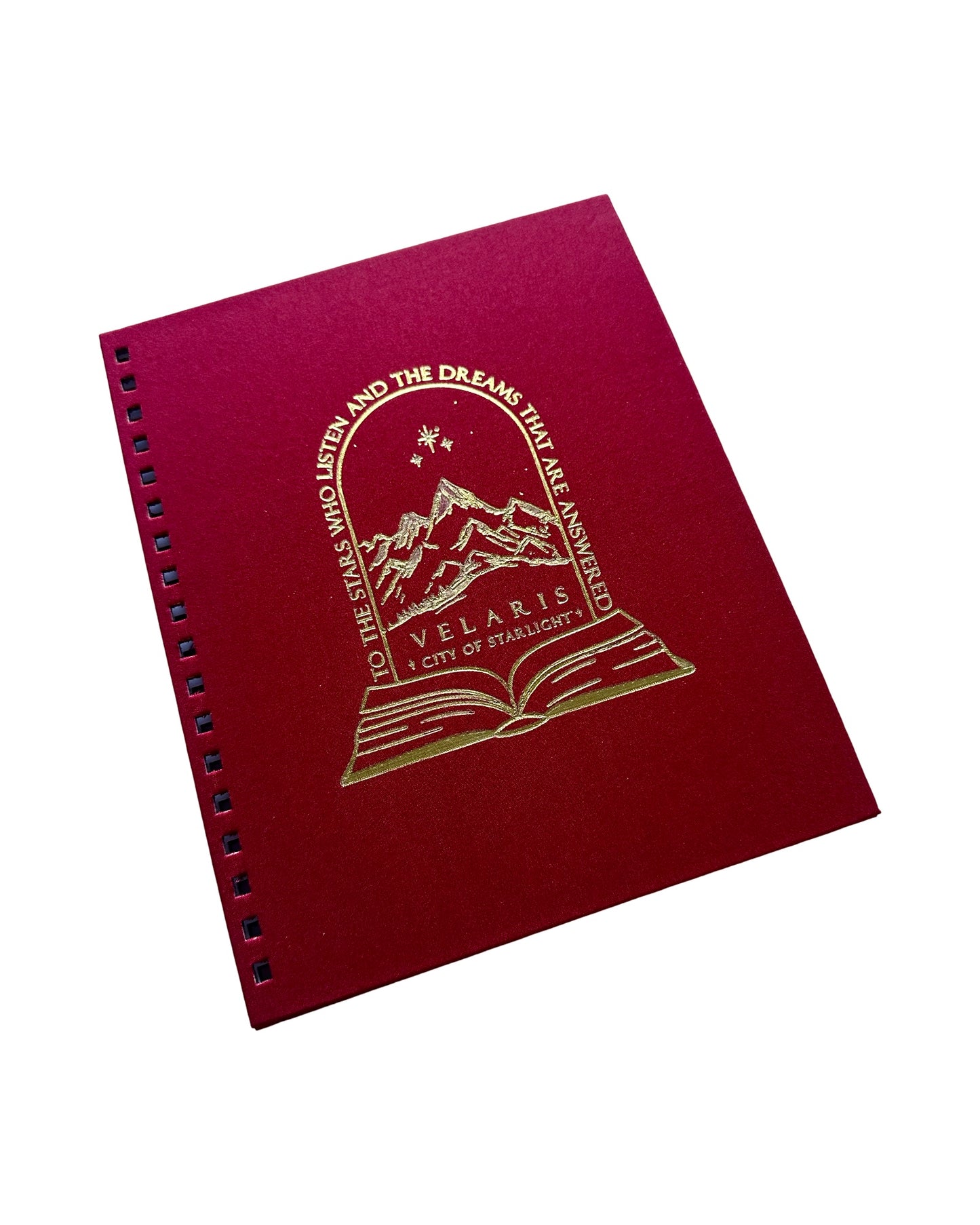 ACOTAR - Linen Notebook - Scarlet Rose