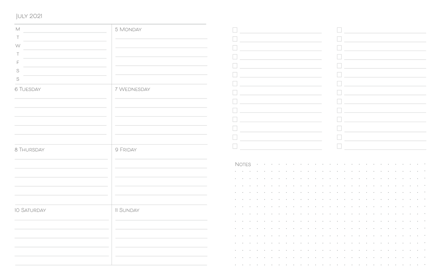 Taylor Planner with Custom Text