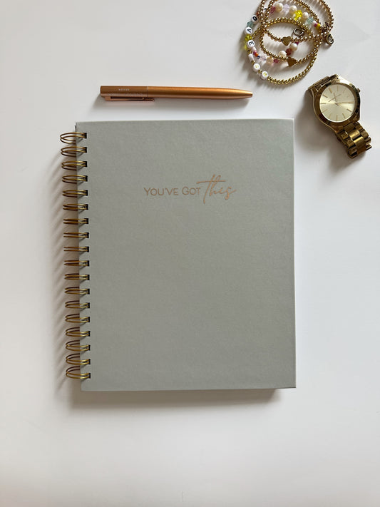 2026 Pre-order Package 1 - Standard Saying Linen Light Grey Planner