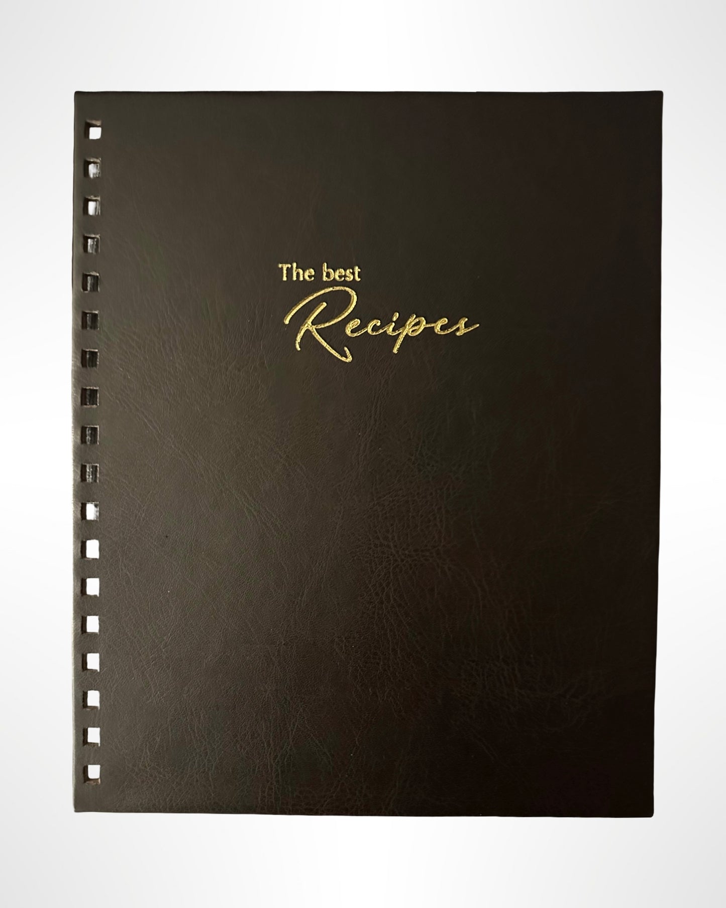 Custom Text Vegan Leather Recipe Book