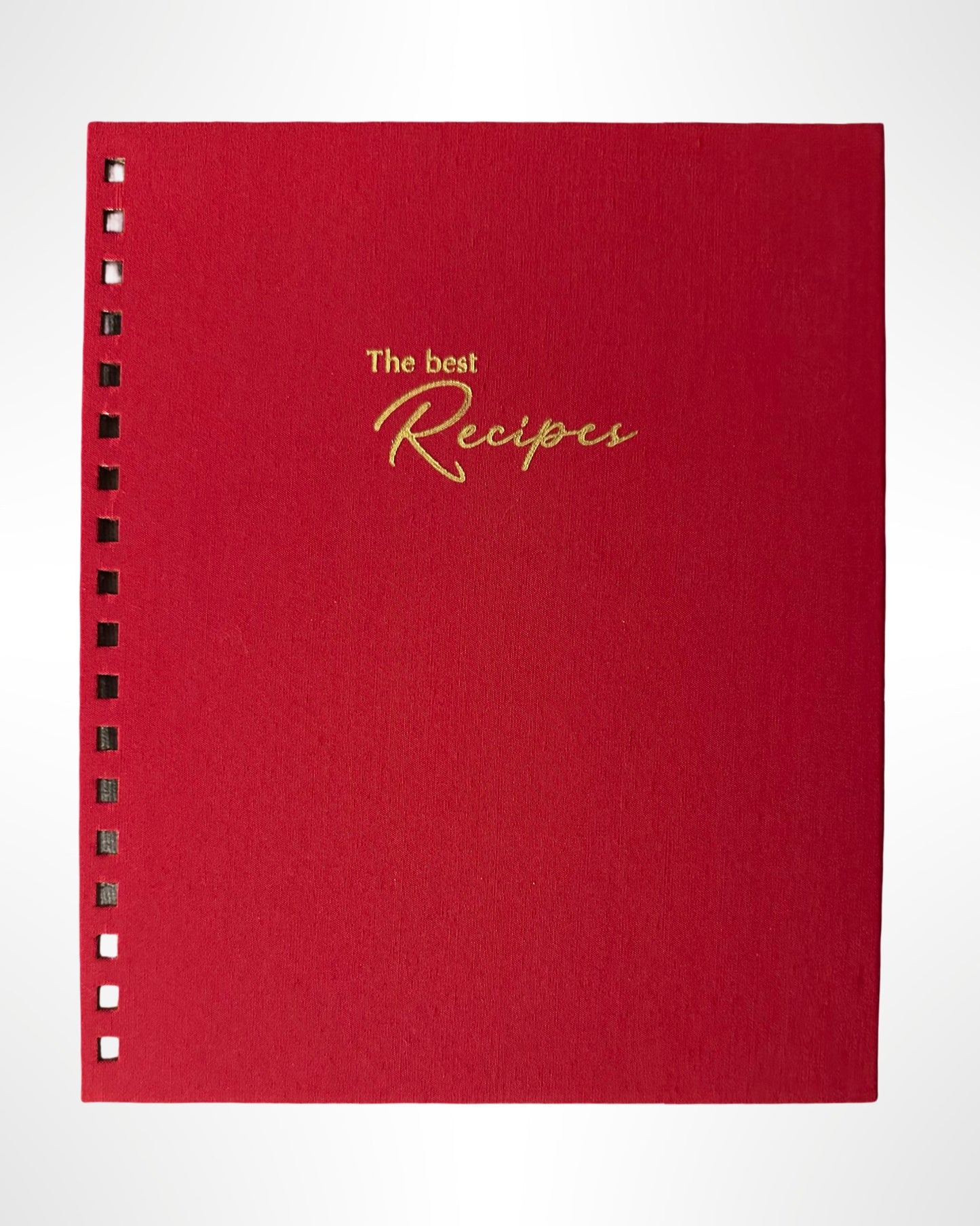 Custom Text Linen Recipe Book