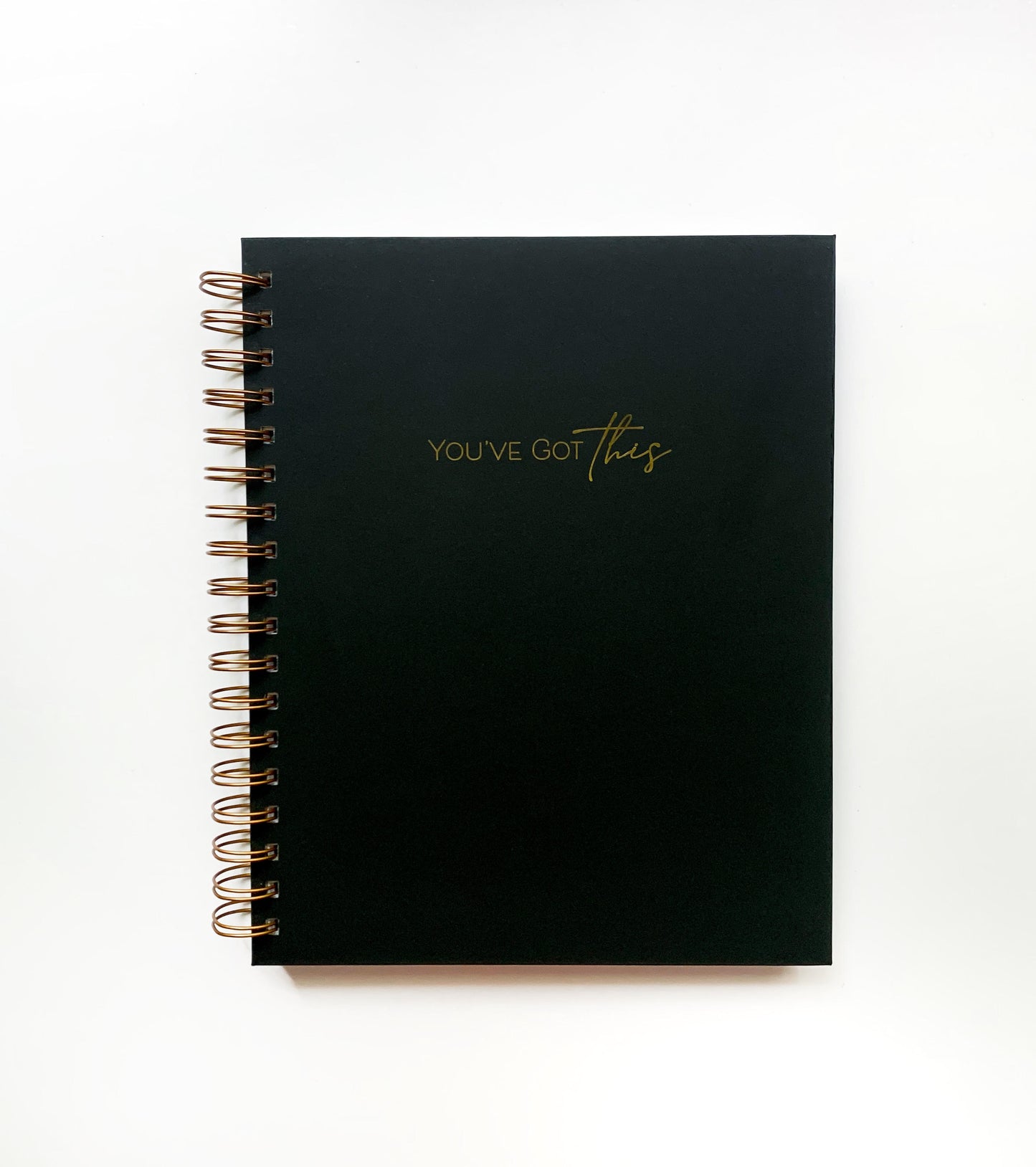 Matte Black Planner with Custom Text