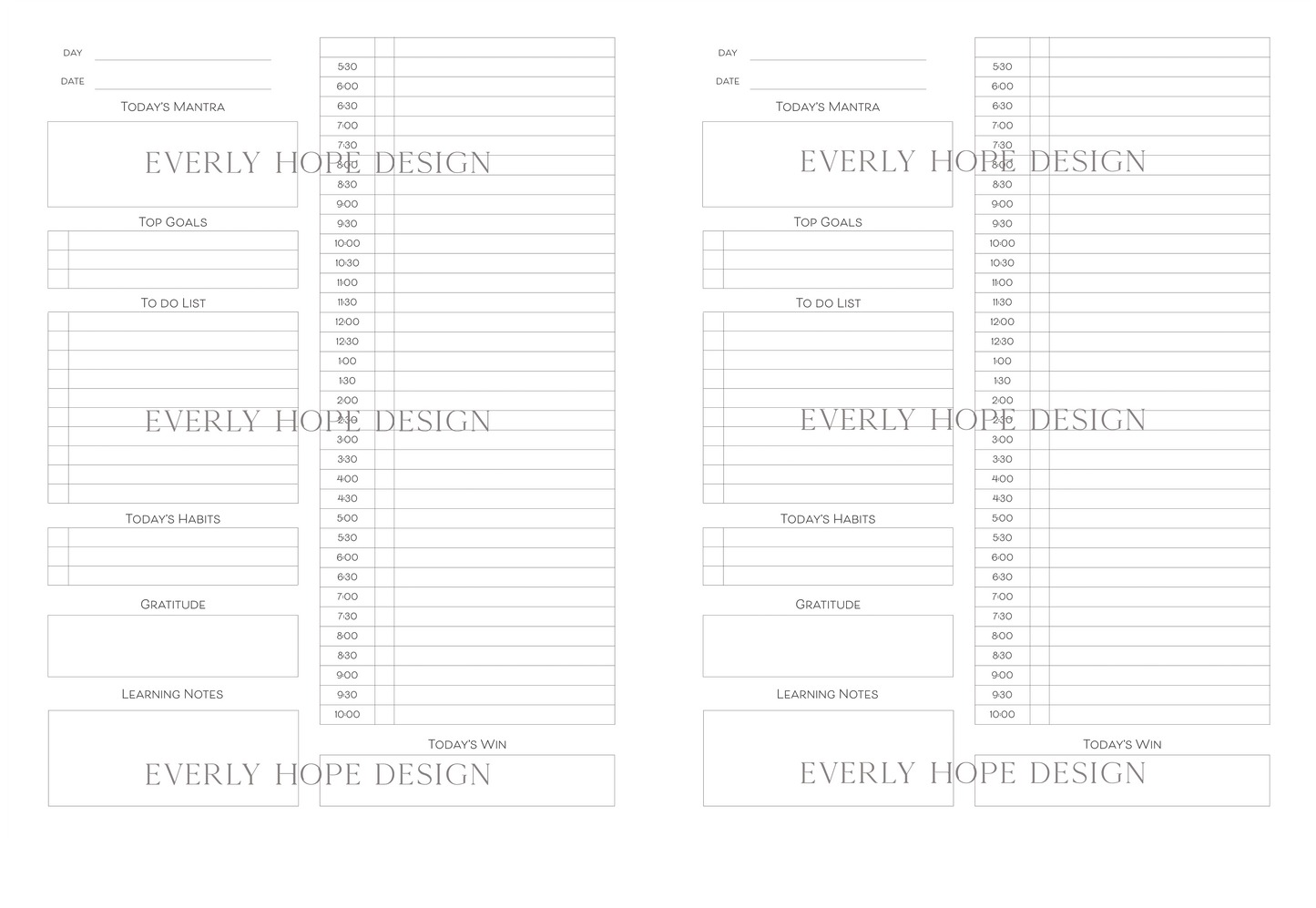 White Planner with Custom Text