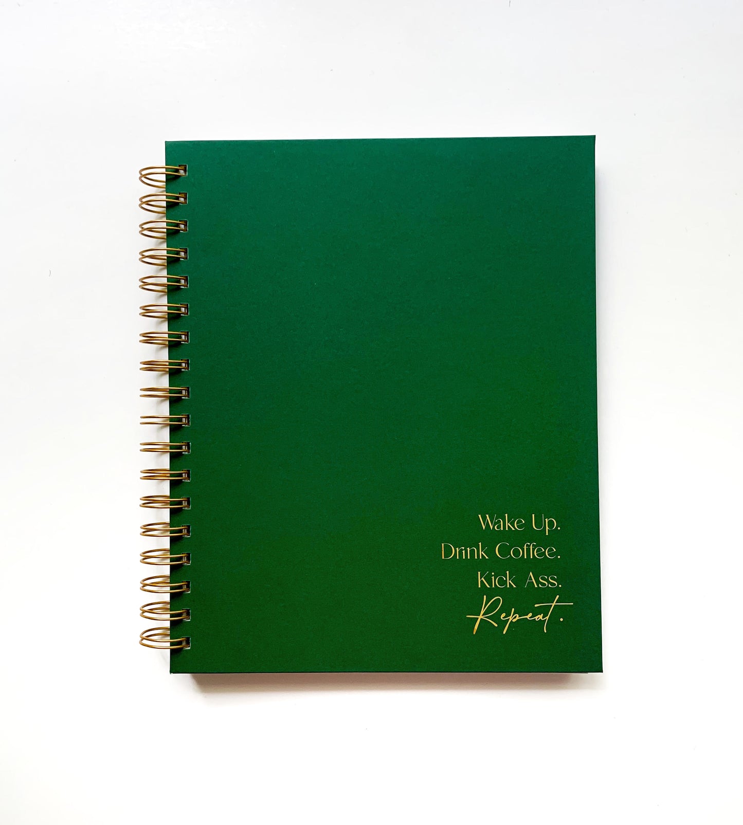 Forest Green Monthly Goals Notebook