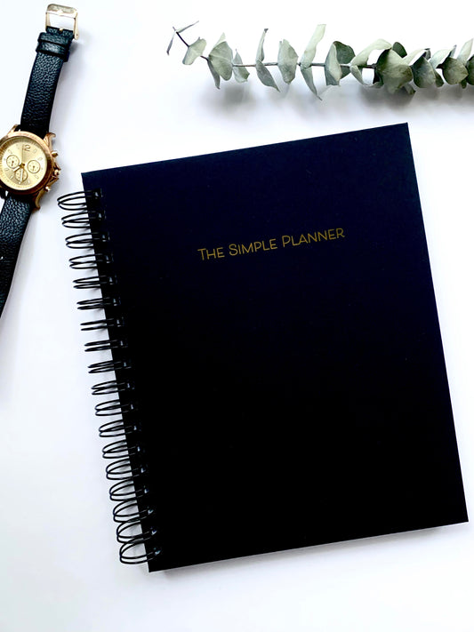 Black Coil Collection -  Planner with Custom Text