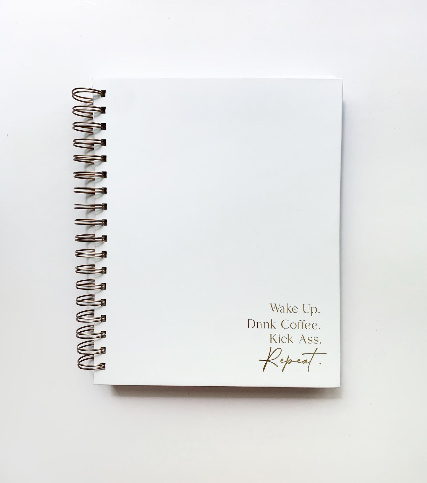 White Monthly Goals Notebook