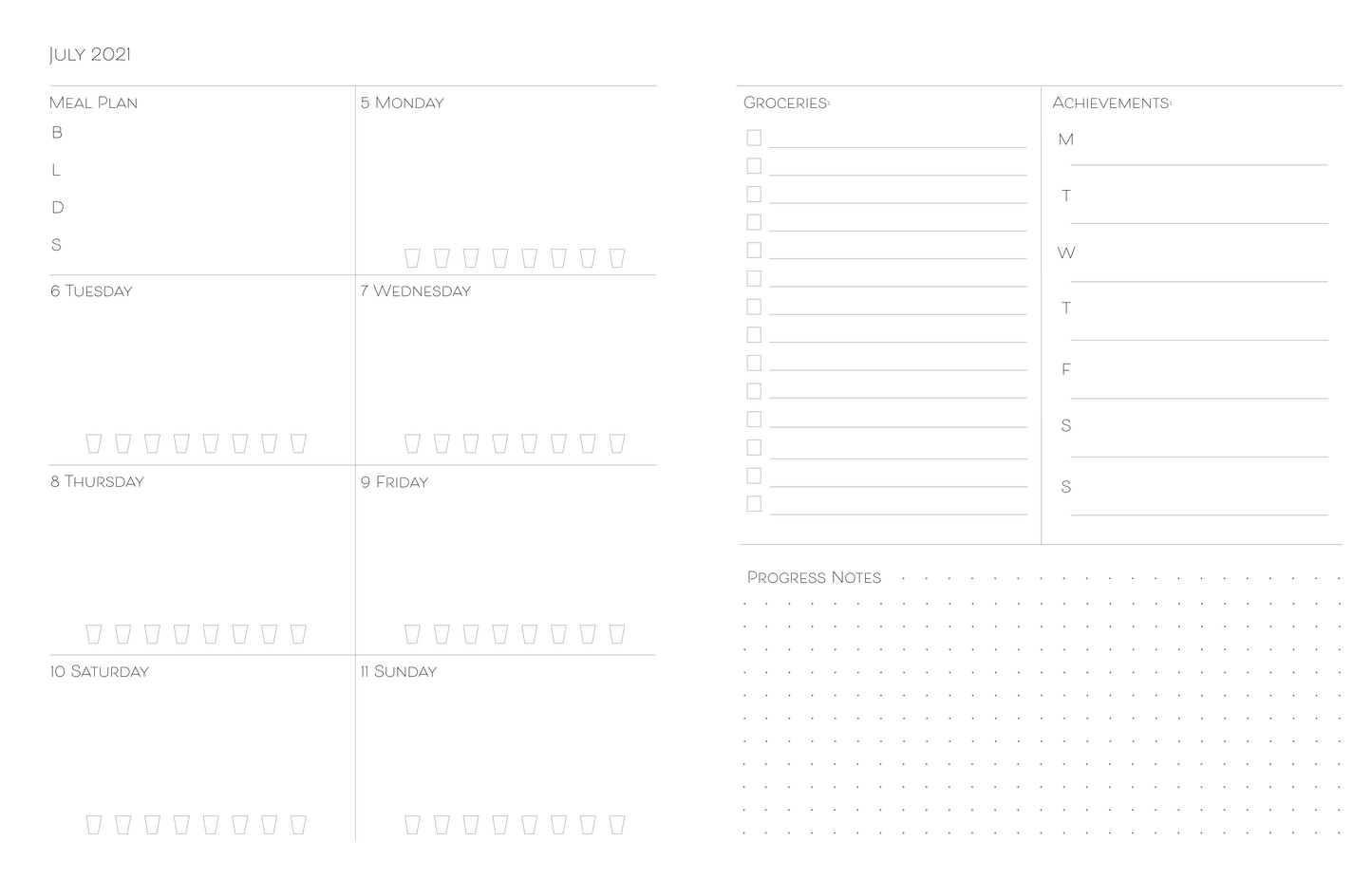 Terrazzo Teal and Pink Planner