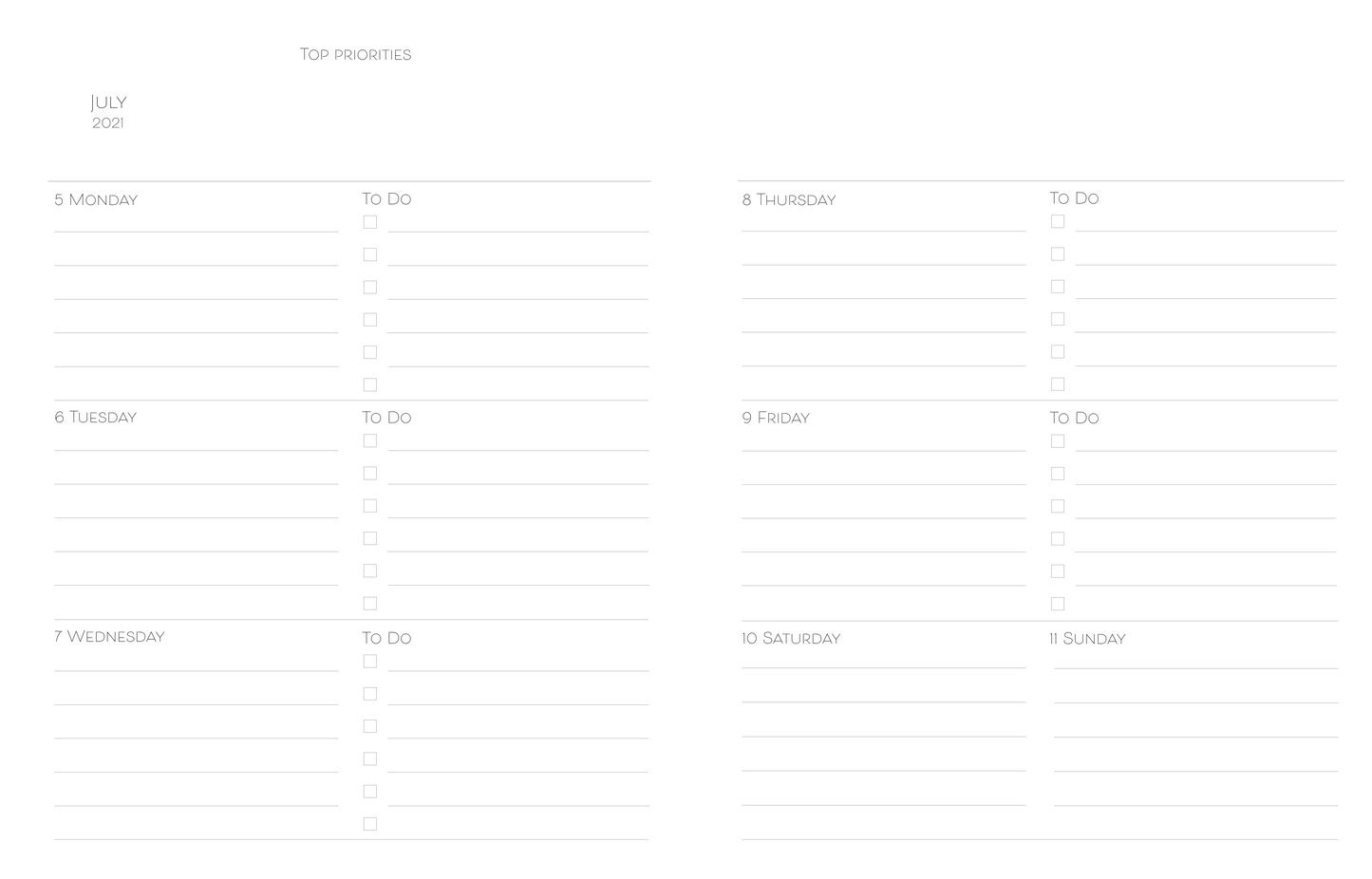 Blue Grey Planner
