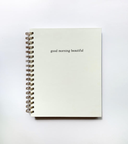 Cream Notebook with Custom Text